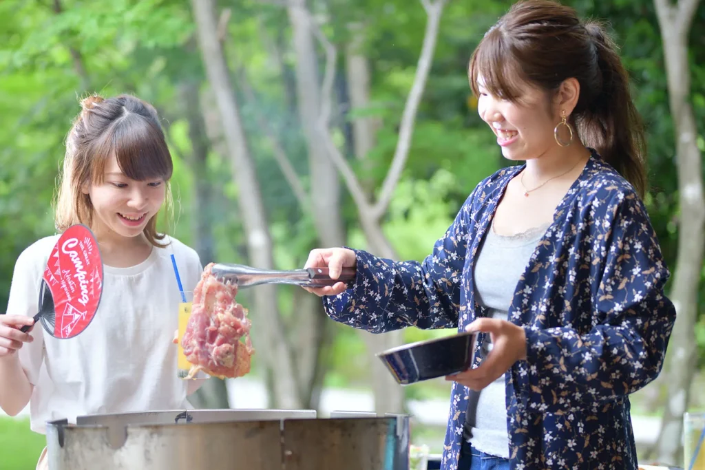 シマブルーでバーベキュー