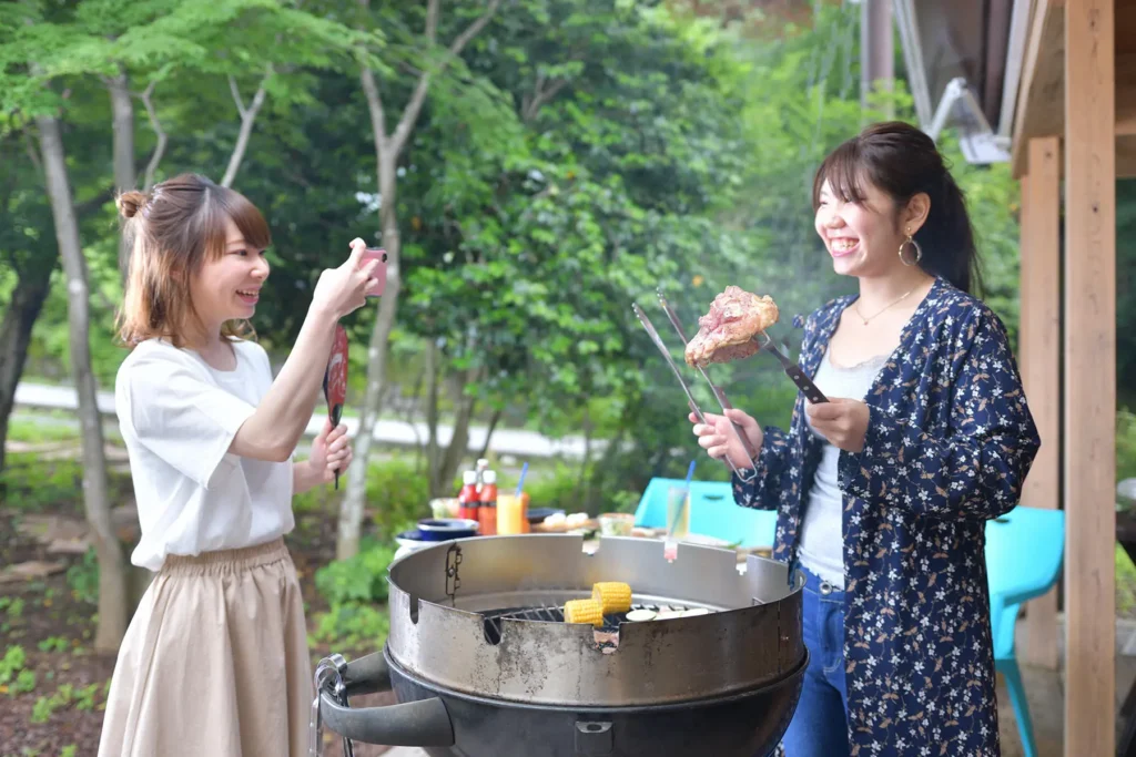 シマブルーでバーベキュー